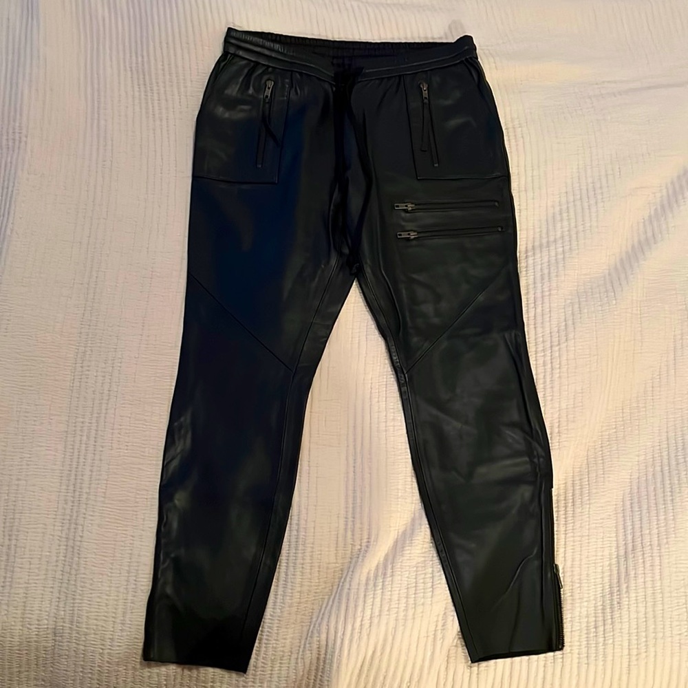 PAM & GELA leather jogger pant